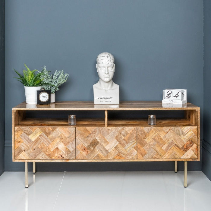 Block Light Mango 140cm Media Unit - In Stock