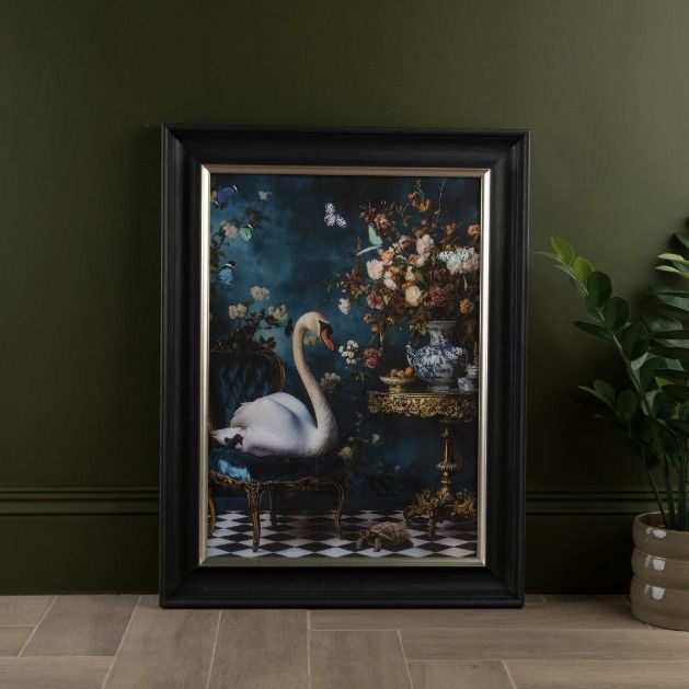 Curiosity Swan Framed Art - Last One Remaining