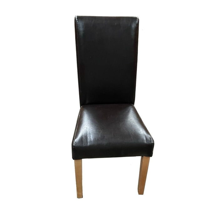 Ex Display Brown Barcelona Leather Dining Chair T188