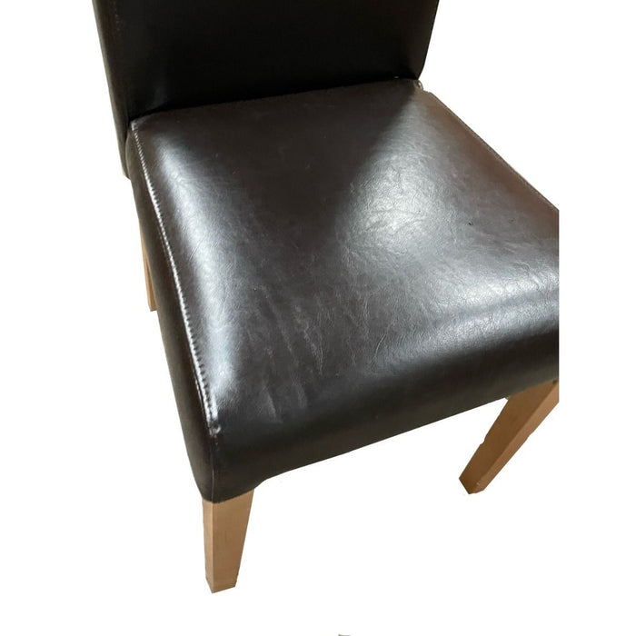 Ex Display Brown Barcelona Leather Dining Chair T188
