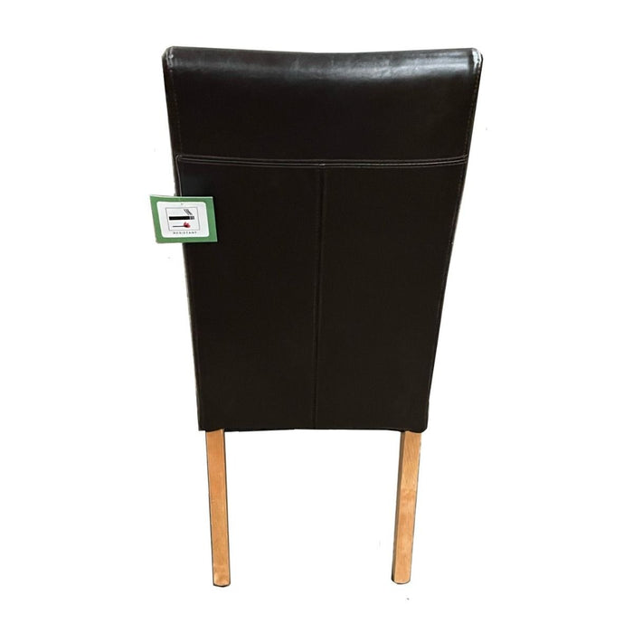 Ex Display Brown Barcelona Leather Dining Chair T188
