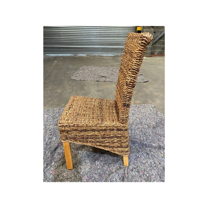 Ex Display Light Rattan Rollback Dining Chair T505 - One Available