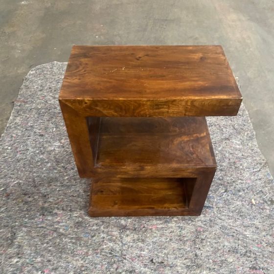 Acre & Artisan Mango Wood Side Table S Shaped Solid Wood 1