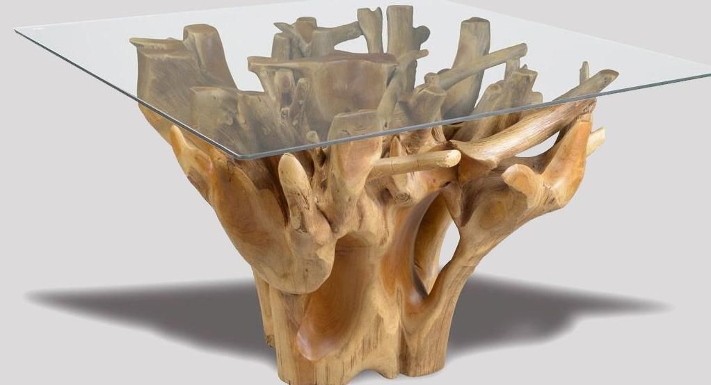 Teak Root Square Dining Table