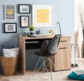 Amos Mann Sonoma Oak Effect and Black Desk