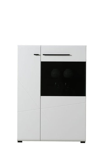Amos Mann White Short Display Cabinet