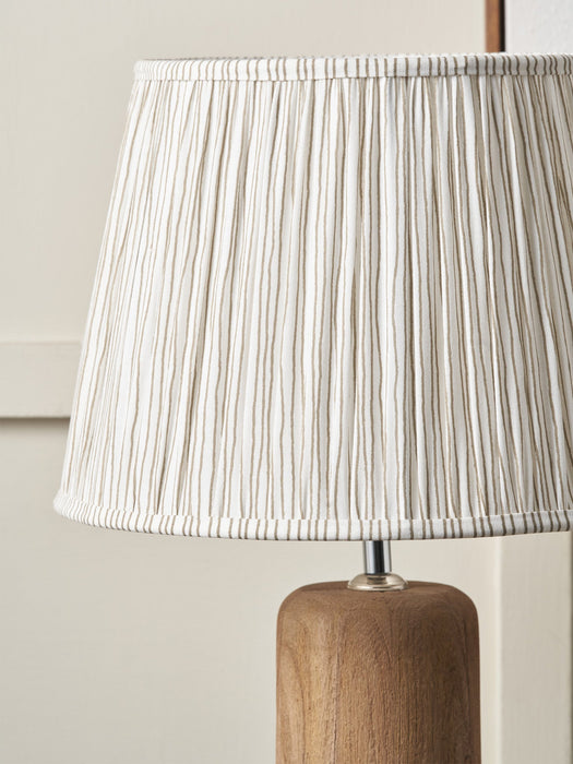 Pleated shade in Natural Stripe