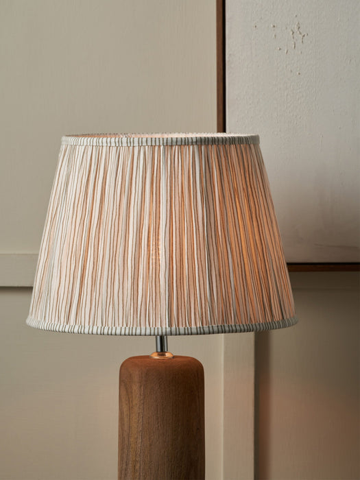 Pleated shade in Natural Stripe