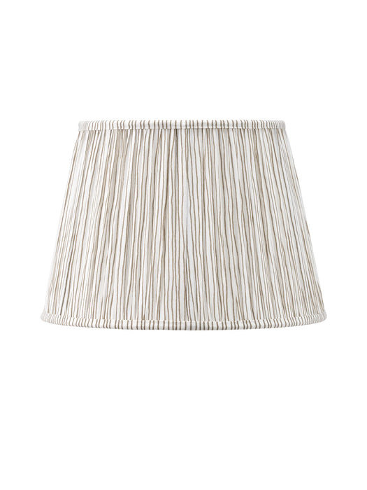 Pleated shade in Natural Stripe