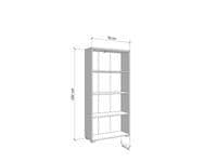 Amos Mann Artisan Oak Effect Slim Low Short Bookcase