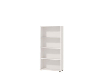 Amos Mann White Slim Low Short Bookcase