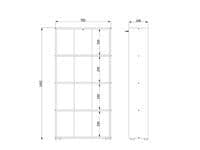 Thomas White Slim Low Short Bookcase
