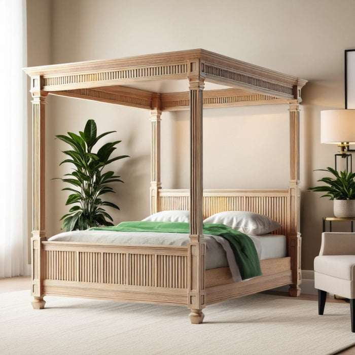 Aurora Natural 4 Poster Bed
