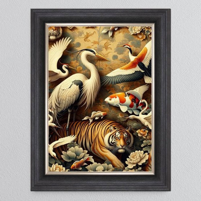 Oriental Framed Art - Tiger - In Stock