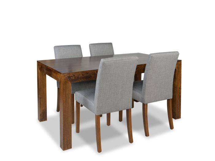 Acre & Artisan 160 Solid Wood Table 4 Milan Chairs 3 (160cm)