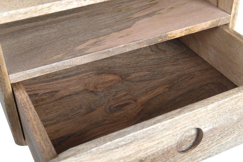 Light Vintage Mango Side Table - In Stock