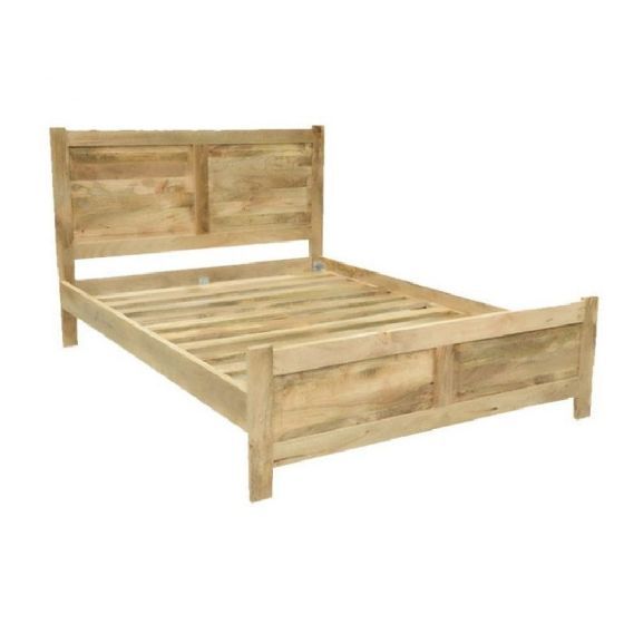 Light Dakota Mango Wood Bed Frame 3 Sizes - In Stock