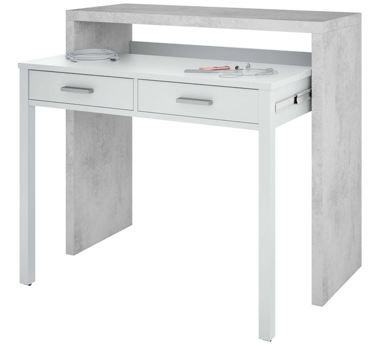 Artic Concrete Grey & White Desk/Dressing Table or Console Table