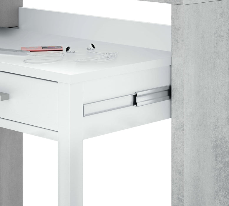 Artic Concrete Grey & White Desk/Dressing Table or Console Table
