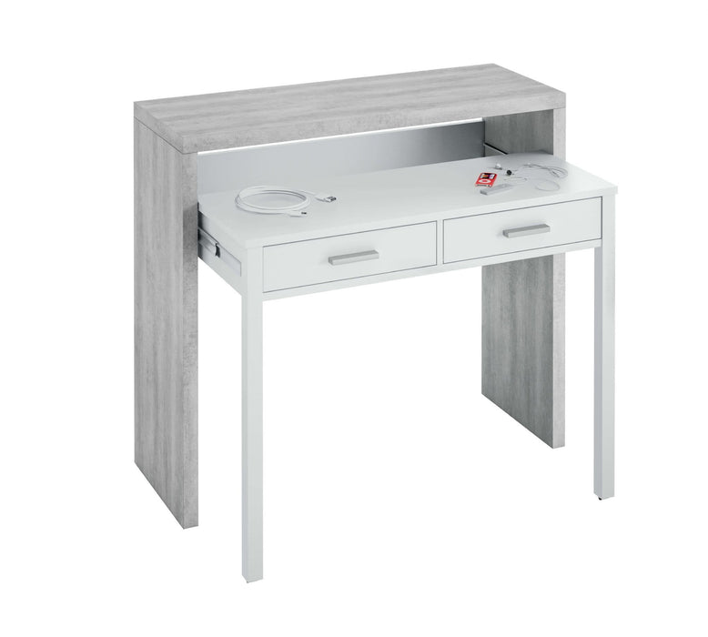 Artic Concrete Grey & White Desk/Dressing Table or Console Table