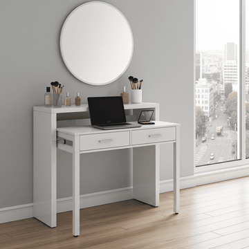 Amos Mann Artic White Desk/Dressing Table or Console Table