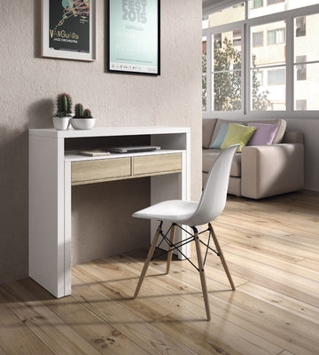 Amos Mann White and Oak Desk/Dressing Table or Console Table