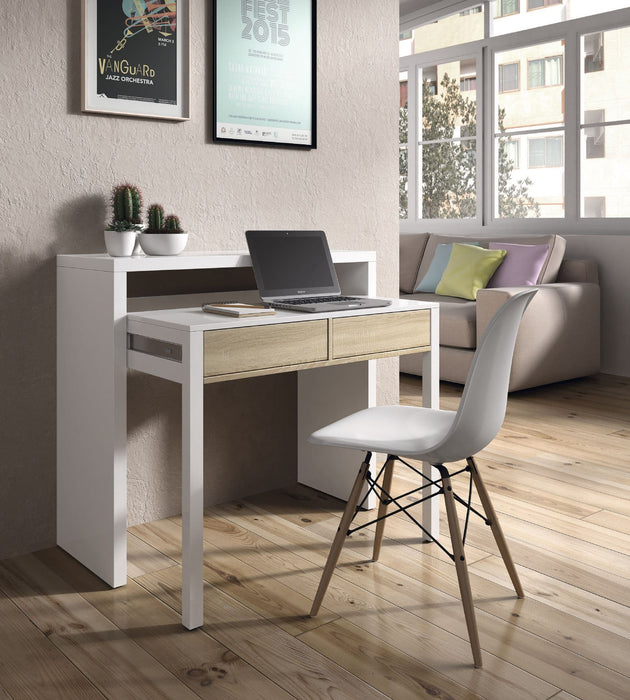 White and Oak Desk/Dressing Table or Console Table