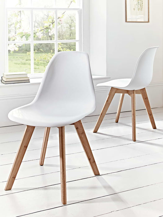 Two Aalto Dining Chairs - White