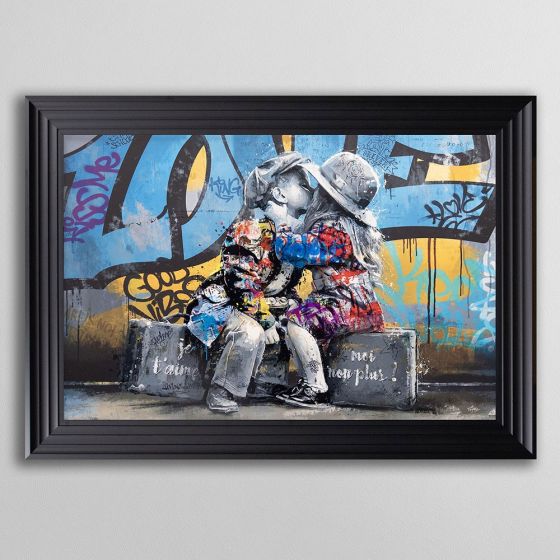 Acre & Artisan Graffiti Framed Art Two Children