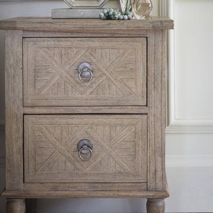 Camille French Style Weathered Bedside Table