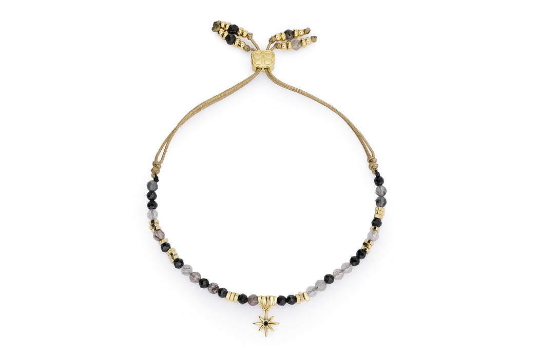 Una Gold & Black Spinel Mix Gemstone Bracelet