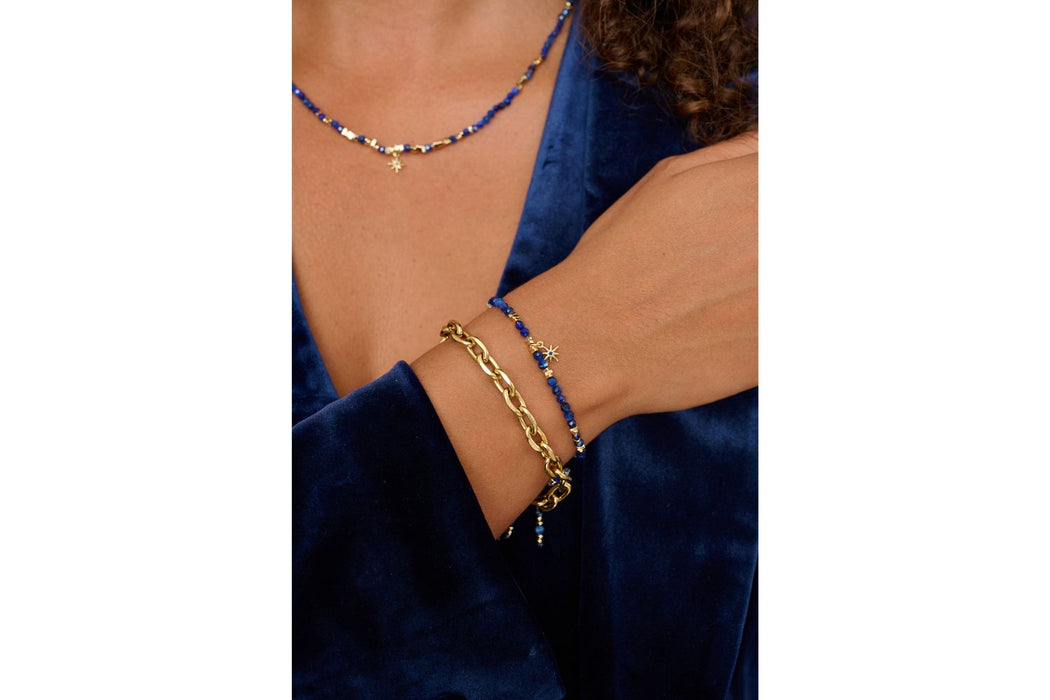 Una Gold & Kyanite Mix Gemstone Bracelet