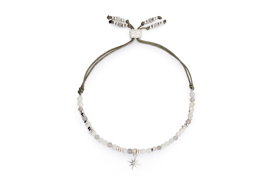 Una Silver & Rainbow Moonstone Mix Gemstone Bracelet