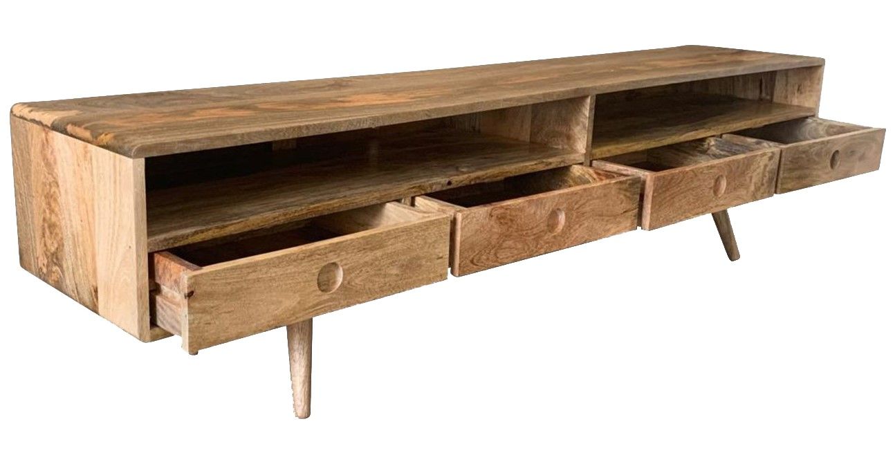 Light Vintage Mango 180cm TV Unit - In Stock