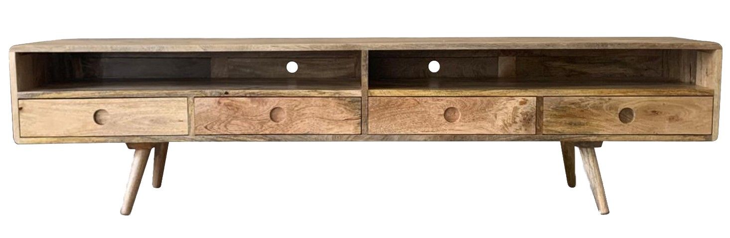 Light Vintage Mango 180cm TV Unit - In Stock