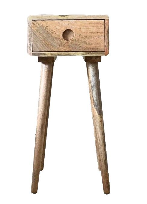Light Vintage Mango Lamp Table - In Stock