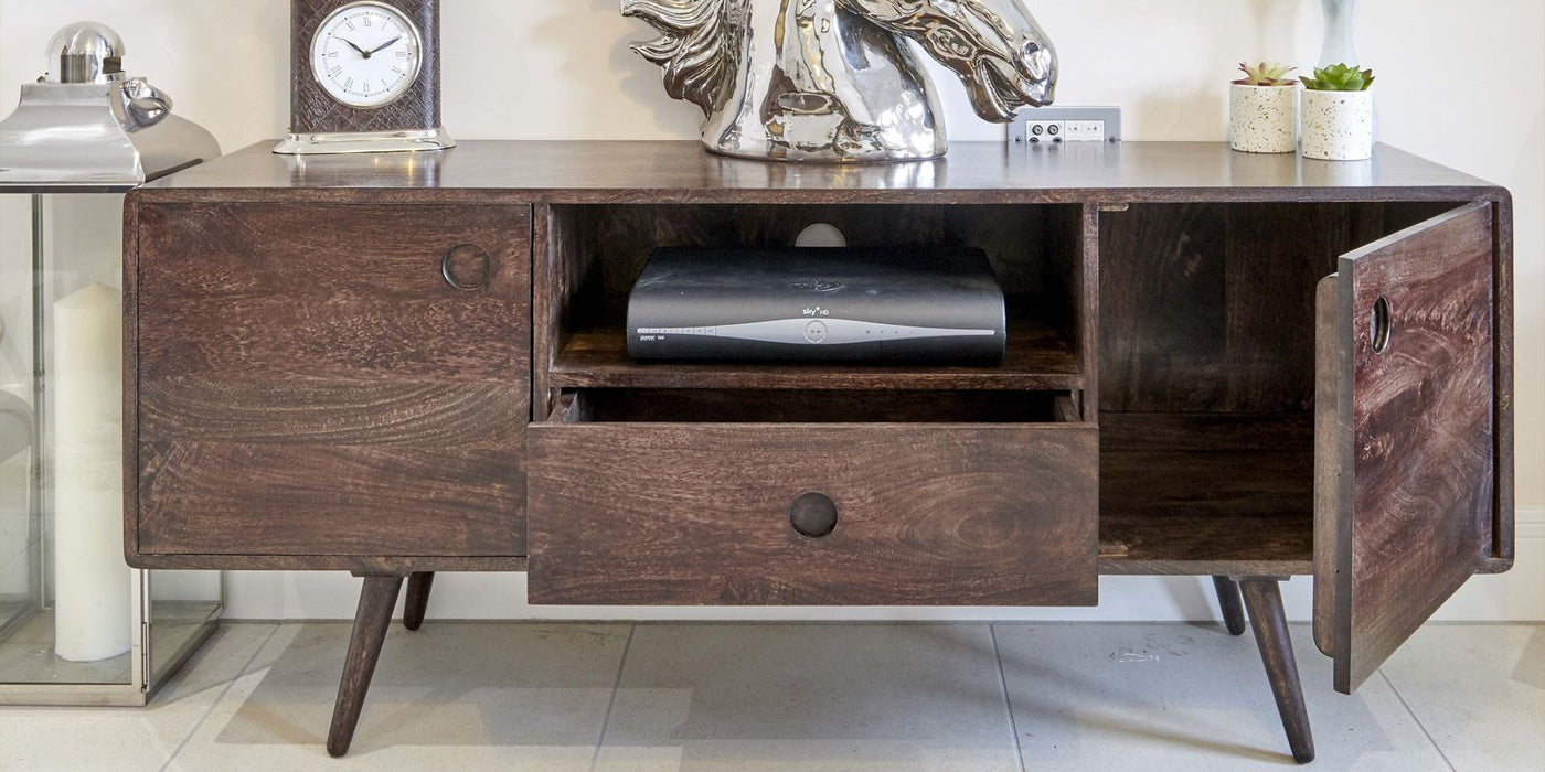 Vintage Mango 145cm Media Unit - In Stock