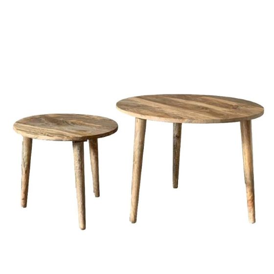 Acre & Artisan Light Vintage Mango Nest Of Tables