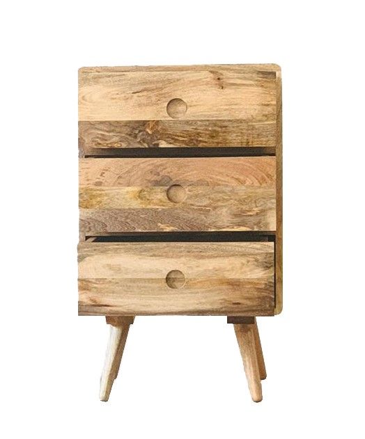 Light Vintage Mango 45cm 3 Drawer Chest - In Stock