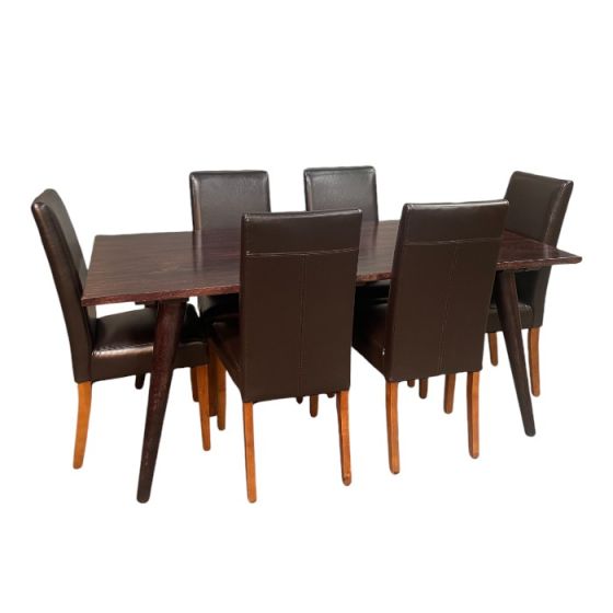 Acre & Artisan Vintage Mango 180Cm Dining Table 6 Barcelona Dining Chairs
