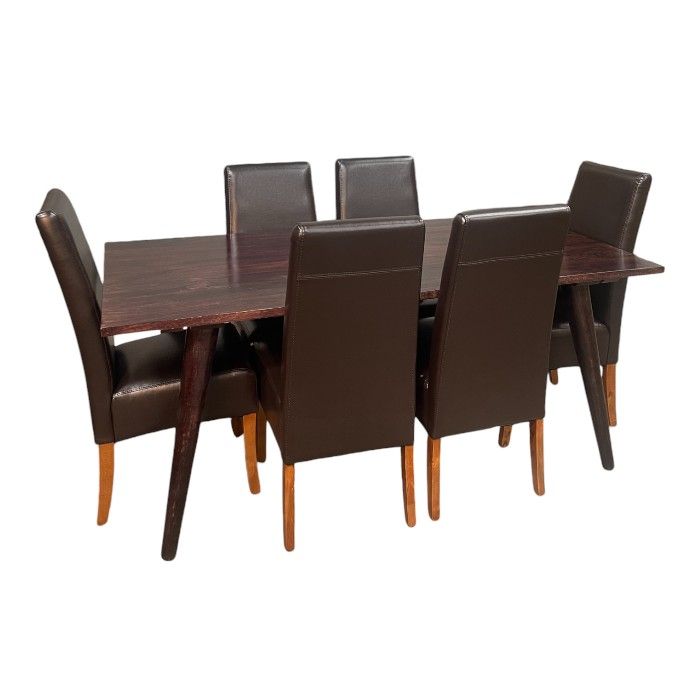 Vintage Mango 180cm Dining Table & 6 Madrid Dining Chairs 3 Colours - In Stock