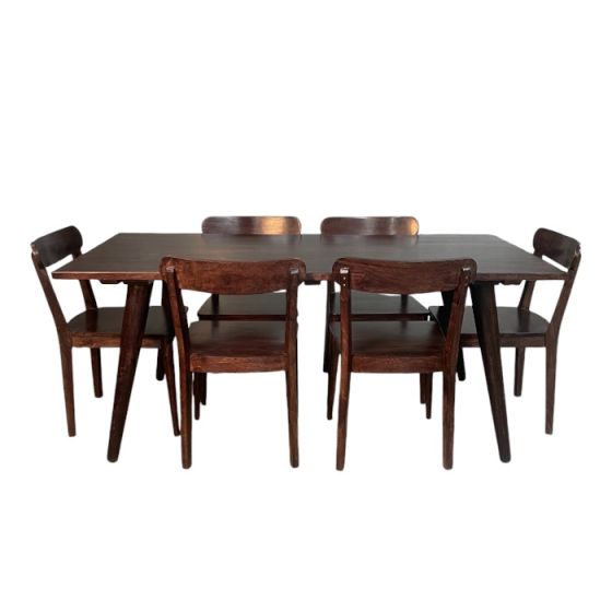 Acre & Artisan Vintage Mango 180Cm Dining Table 6 Vintage Mango Dining Chairs