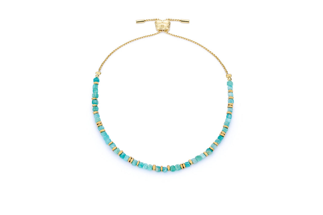 Valentina Amazonite & Gold Adjustable Bracelet