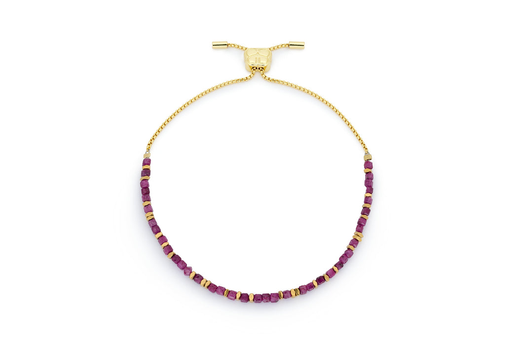 Valentina Gold & Ruby Gemstone Bracelet