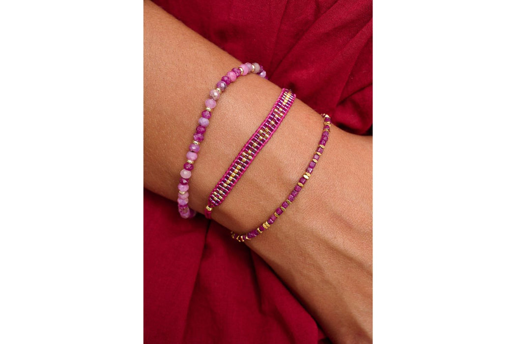 Valentina Gold & Ruby Gemstone Bracelet