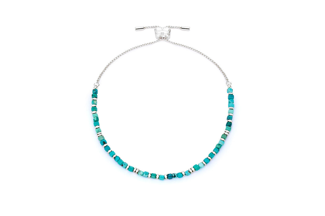 Valentina Silver & Turquoise Howlite Slider Bracelet