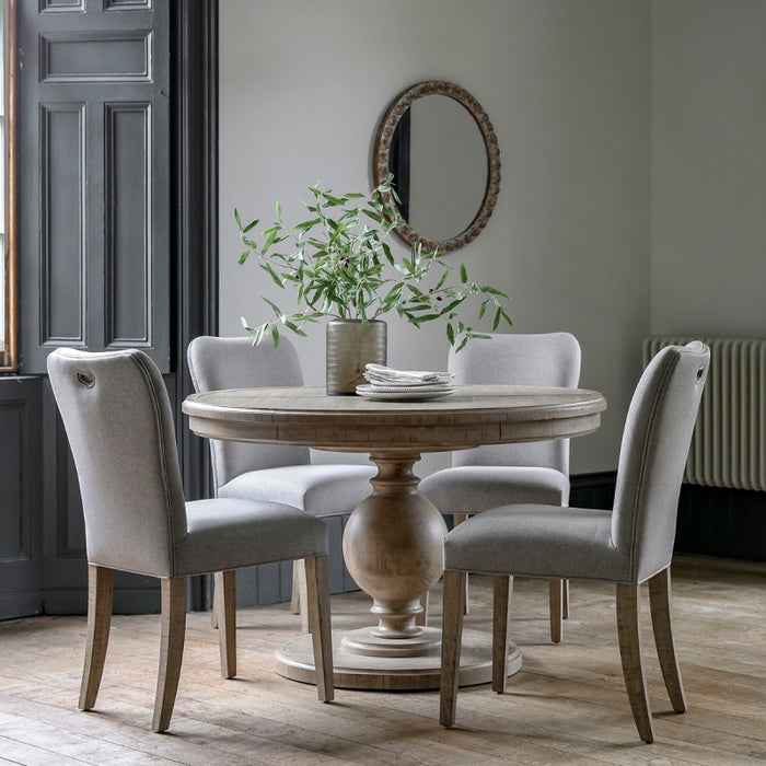 Vancouver Rustic Round Extending Dining Table