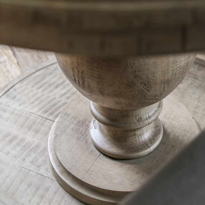 Vancouver Rustic Round Extending Dining Table