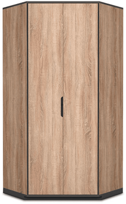 Oak Effect 2-Door Corner Wardrobe
