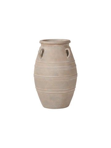 Grey Wash Fibrestone Decorative Vase with Handles